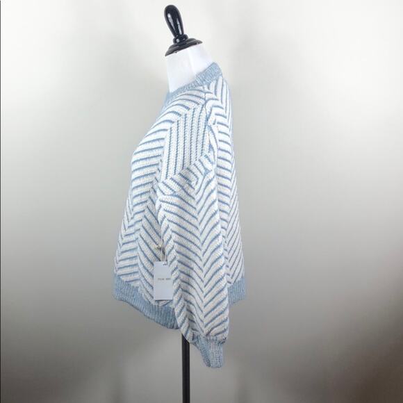 Striped Pullover Sweater Knit Blue - Picture 5 of 6